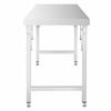 RVS Werktafel - inklapbaar