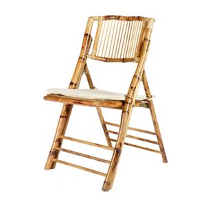 Bamboe stoel met zitkussen