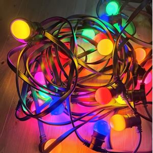 Lichtslinger 20m gekleurd lampen 