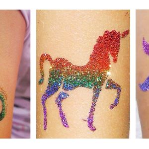 Glittertattoos per uur 