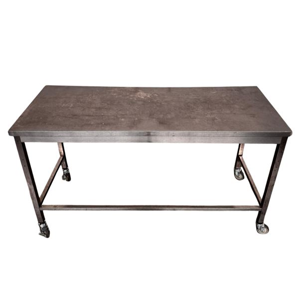 RVS Werktafel op wielen