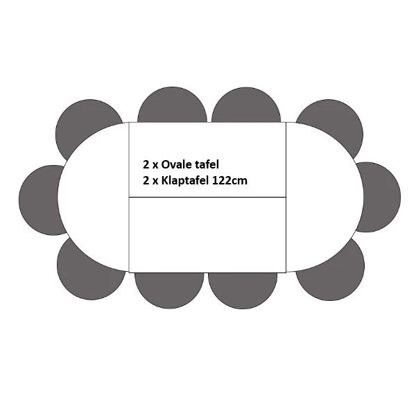 Ovale Tafel 10 personen