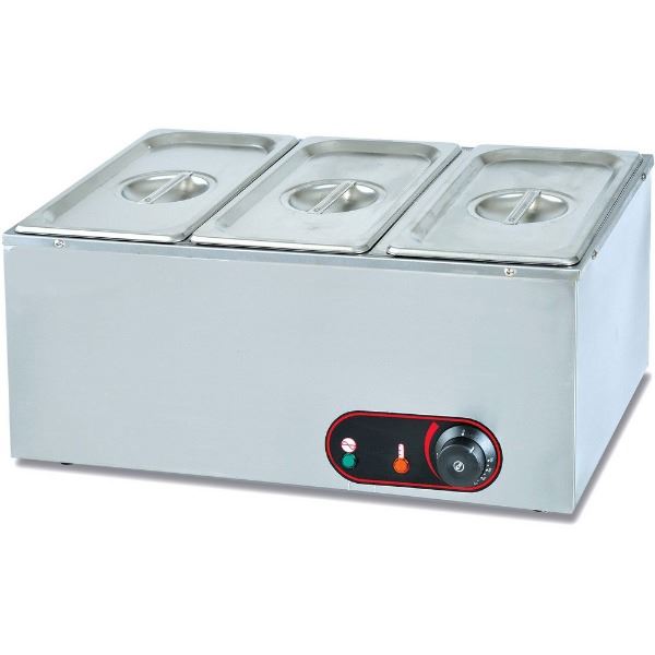 Bain marie 3 bakken elektrische 