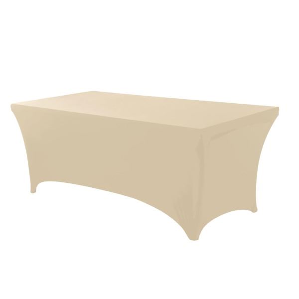 Stretchhoes voor tafel 183x76 cm - Champagne-ecru