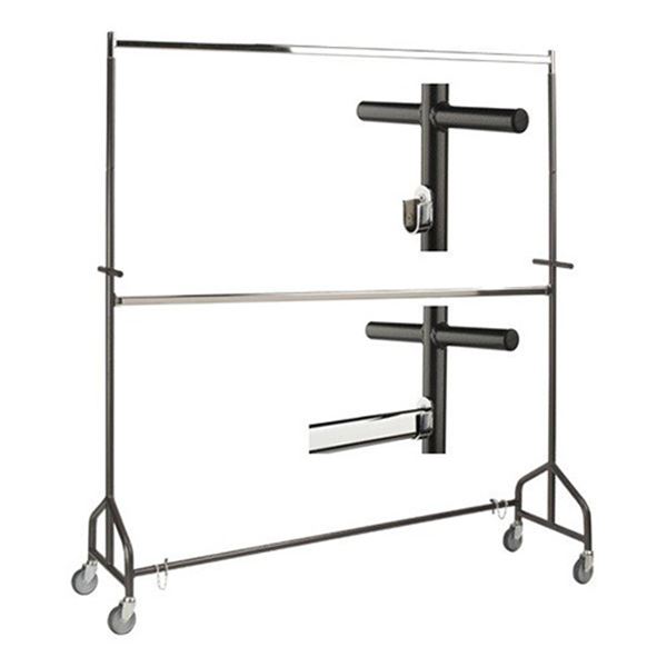 Garderobe / jassenrek met 100 klerenhangers