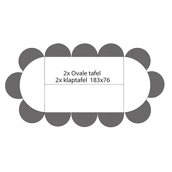 Ovale Tafel 12 personen