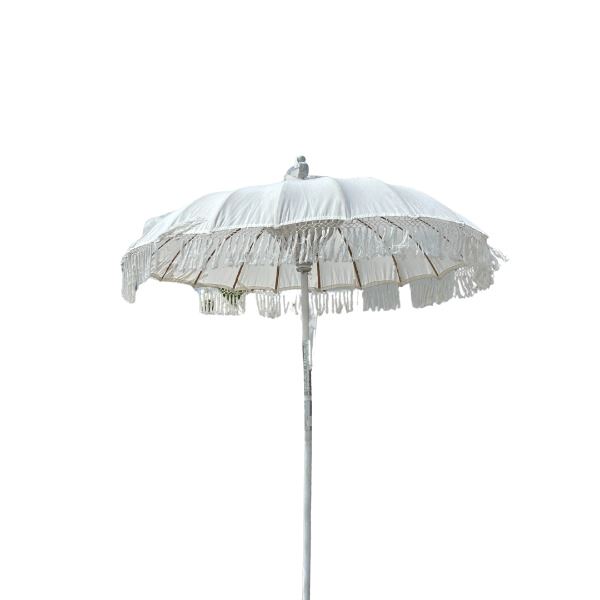 Boho White Ibiza Parasol excl. parasolvoet