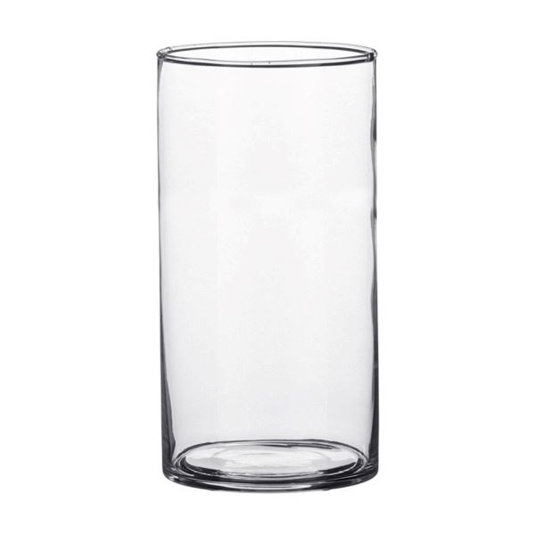 Smalle Lange Glazen Cilindervaas set 6 stuks
