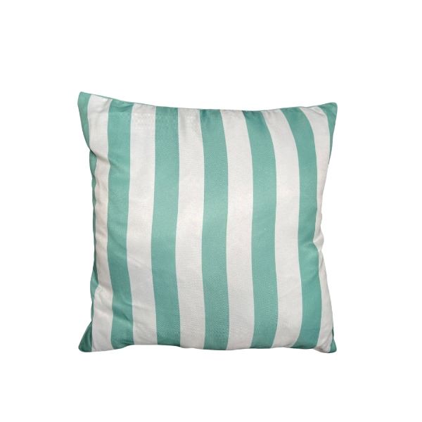 Kussen Cyaan Stripe Vierkant