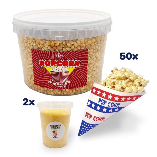 Benodigdheden popcorn 50 porties